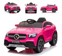 ES-TOYS Voiture électrique Enfants Mercedes GLC Rose siège Cuir EVA télécommande