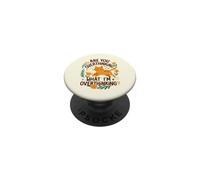 ES-tu en Train de trop réfléchir à ce Que Je Pense trop ? Cat Funny PopSockets PopGrip Adhésif