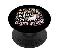 ES-tu en Train de trop réfléchir à ce Que Je Pense trop ? Horse Unicorn PopSockets PopGrip Adhésif
