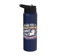 Es-tu en train de trop réfléchir à ce que je pense trop ? Horse Unicorn Stainless Steel Insulated Water Bottle