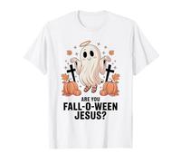 ES-tu Fall-O-Ween Jesus Ghost Fall Christian Pumpkin Retro T-Shirt