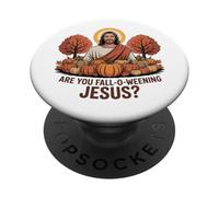 ES-tu Jésus en Automne ? Citrouille Funny Fall Jesus PopSockets PopGrip Adhésif