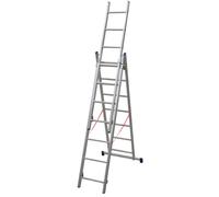 ES03F200 Echelle Universelle 3 plans adaptable aux escaliers 3 x 7 marches Echafaudages stephanois