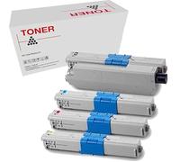 ES3452 / ES5431 / ES5462 Lot de 4 cartouches de toner compatibles avec OKI Executive ES3452 MFP / ES5431DN / ES5462 MFP (44973512 44973511 44973510 44973509) de haute qualité