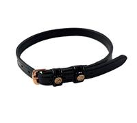 ES4011 Sangles d'éperons en cuir verni brillant avec strass et cristal - Accessoire de fixation pour équitation - Sangle en cuir de qualité supérieure - Design élégant - Paire (cuir verni / strass or