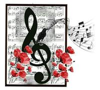 ESAAH Kit de Peinture Diamant 5D, Notes De Musique Colorées 40x40cm Broderie Diamant,Peinture par numéro,Diamond Painting,Bricolage Plein Forage Cristal Strass Diamant Peinture,Décor Maison Cadeaux