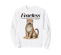 Ésaïe 41:10 L'intrépide Art des Écritures sur la Foi du léopard chrétien Sweatshirt