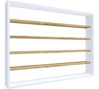 Esaldi étagères de cuisine 80 cm 5 tablettes blanc,Reproduction chêne.