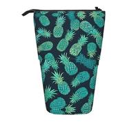 ESASAM Blue Ananas A Trousse à crayons avec un design rétractable, polyvalente et durable, Noir , Taille unique, Cartable