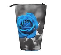 ESASAM Blue Rose A Trousse à crayons avec un design rétractable, polyvalente et durable, Noir , Taille unique, Cartable