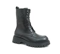 EsaSam Bottes De Combat Montantes pour Hommes À Lacets Mi-Mollet Bottes De Moto