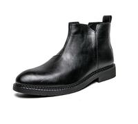 EsaSam Bottes Habillées pour Hommes Bottines Chukka À Fermeture Éclair | Élégant Chaussures de Ville Cuir Synthétique Confortable Semelle en Caoutchouc Antidérapante Bottes Oxford