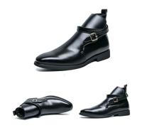 EsaSam Bottines Chelsea Homme Boucle Bottes Jodhpur Cuir Végan