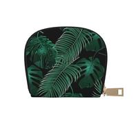 ESASAM Butterfly Garden Sac à cartes en cuir - Portefeuille compact et durable, plusieurs fentes pour cartes, sécurisé, portable et porte-cartes de grande capacité, Feuille de Bananier Vert, Taille