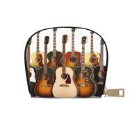 ESASAM Celestial Night Sky Sac à cartes en cuir - Portefeuille compact et durable, plusieurs fentes pour cartes, sécurisé, portable et grande capacité, guitare, Taille unique