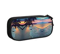 ESASAM Coco Beach Hamac imprimé coucher de soleil en tissu Oxford personnalisé pour l'école, le bureau et les voyages, Noir , Taille unique, Sac à dos enfant