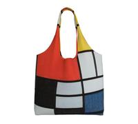 ESASAM Composition : rouge, jaune, bleu et noir élégant sac de banlieue à une épaule, adapté pour un usage quotidien et l'exploration urbaine, Noir , Taille unique