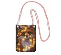 ESASAM Cute Fox Étui de téléphone à bandoulière de grande capacité pour voyager sans soucis, rose, Taille unique