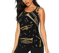 ESASAM Débardeur d'entraînement d'instruments de musique pour femme - Chemise sans manches à séchage rapide pour style de vie actif, vêtements de sport, chemises de course, hauts anti-transpirants,