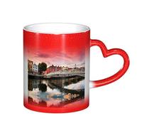 ESASAM Dublin Irlande Ha Penny Bridge River Starry Sky Mug changeant de couleur, ajoutant une touche de magie à votre vie quotidienne