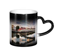 ESASAM Dublin Irlande Ha Penny Bridge River Starry Sky Mug changeant de couleur, ajoutant une touche de magie à votre vie quotidienne