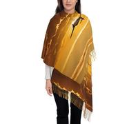 ESASAM Écharpe longue à franges en cachemire imitation avion au coucher du soleil, un accessoire d'hiver doux et confortable pour homme et femme, Noir , taille unique