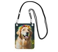 ESASAM Étui de téléphone à bandoulière Golden Retriever de grande capacité pour voyager sans soucis, Noir , Taille unique