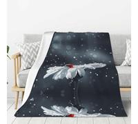 ESASAM Ladybug on Daisy Flower Couverture en flanelle légère et chaude hypoallergénique 320 g