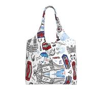 ESASAM London Élégant sac de banlieue en toile à une épaule, convient pour un usage quotidien et l'exploration urbaine, Noir , Taille unique