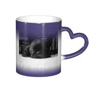 ESASAM Mug bouledogue français ciel étoilé changeant de couleur, ajoutant une touche de magie à votre vie quotidienne