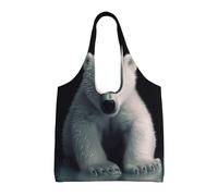 ESASAM Polar Bear Sac à bandoulière en toile pour un usage quotidien et l'exploration urbaine, Noir , Taille unique