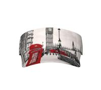 ESASAM Red Phone Booth London Street Chapeau de protection solaire pour adulte, couvre-chefs de protection tendance, protection solaire, pas étouffant et chaud, Noir , XL