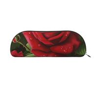 ESASAM Red Rose 2 Sac de rangement en cuir semi-circulaire Forme semi-circulaire Simple et tendance, Argenté., Taille unique, Sac à dos d'école