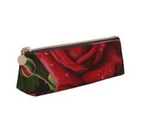 ESASAM Red Rose 2 Trousse triangulaire en cuir, légère et mignonne, grande capacité, blanc, Taille unique, Sac à dos d'école