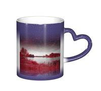 ESASAM Tasse à changement de couleur avec ciel étoilé et paysage rouge, ajoutant une touche de magie à votre vie quotidienne