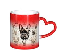 ESASAM Tasse à changement de couleur avec inscription « I Love French Bulldog Starry Sky », ajoutant une touche de magie à votre vie quotidienne