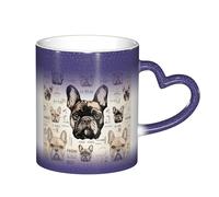 ESASAM Tasse à changement de couleur avec inscription « I Love French Bulldog Starry Sky », ajoutant une touche de magie à votre vie quotidienne
