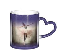 ESASAM Tasse à changement de couleur avec motif ballerines ciel étoilé, ajoutant une touche de magie à votre vie quotidienne