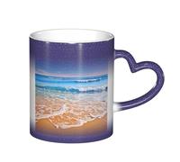 ESASAM Tasse à changement de couleur ciel étoilé plage et mer, ajoutant une touche de magie à votre vie quotidienne