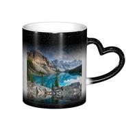ESASAM Tasse à changement de couleur du ciel étoilé des montagnes Rocheuses, ajoutant une touche de magie à votre vie quotidienne