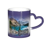ESASAM Tasse à changement de couleur du ciel étoilé des montagnes Rocheuses, ajoutant une touche de magie à votre vie quotidienne