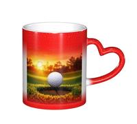 ESASAM Tasse à changement de couleur en forme de balle de golf, motif balle de golf, arbre et ciel étoilé, ajoutant une touche de magie à votre vie quotidienne