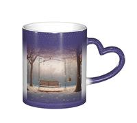 ESASAM Tasse à changement de couleur « Now Falling in The Park Starry Sky », ajoutant une touche de magie à votre vie quotidienne