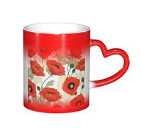 ESASAM Tasse à motif de fleurs de coquelicot et ciel étoilé qui change de couleur, ajoutant une touche de magie à votre vie quotidienne