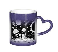 ESASAM Tasse astronaute et alien ciel étoilé changeant de couleur, ajoutant une touche de magie à votre vie quotidienne