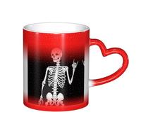 ESASAM Tasse avec motif tête de mort et ciel étoilé qui change de couleur, ajoutant une touche de magie à votre vie quotidienne