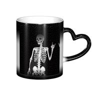 ESASAM Tasse avec motif tête de mort et ciel étoilé qui change de couleur, ajoutant une touche de magie à votre vie quotidienne