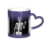 ESASAM Tasse avec motif tête de mort et ciel étoilé qui change de couleur, ajoutant une touche de magie à votre vie quotidienne