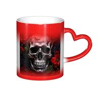 ESASAM Tasse d'Halloween avec motif tête de mort et ciel étoilé qui change de couleur, ajoutant une touche de magie à votre vie quotidienne