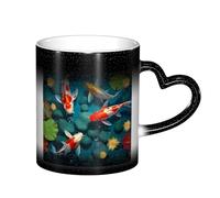 ESASAM Tasse japonaise à changement de couleur avec joli poisson koï ciel étoilé ajoutant une touche de magie à votre vie quotidienne